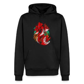 Koi Karpfen - Männer Premium Bio Hoodie - Schwarz - Vorne - Nico (187cm)