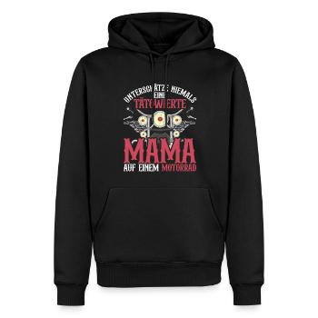 Tattoo Mama Motorrad Muttertag Geschenk Biker - Männer Premium Bio Hoodie - Schwarz - Vorne - Nico (187cm)