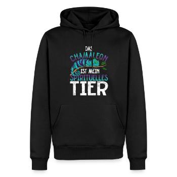 Chamäleons sind mein spirituelles Tier Chamäleon - Männer Premium Bio Hoodie - Schwarz - Vorne - Nico (187cm)