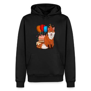 Wald Tier Natur Geburtstags Party Geschenk Fuchs - Männer Premium Bio Hoodie - Schwarz - Vorne - Nico (187cm)
