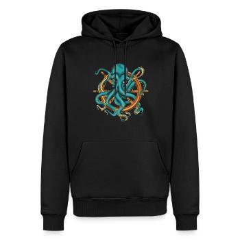 Ocean Animal Octopus Sea Animal Gift Octopus - Sweat à capuche Premium bio Homme - noir - Devant - Nico (187cm)