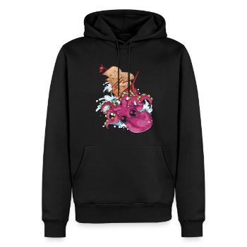 Oktopus Schiff Meeresbewohner Geschenk Kraken - Männer Premium Bio Hoodie - Schwarz - Vorne - Nico (187cm)