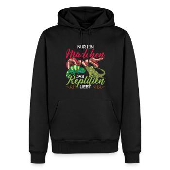 Nur ein Mädchen das Reptilien liebt Tropen Reptil - Männer Premium Bio Hoodie - Schwarz - Vorne - Nico (187cm)