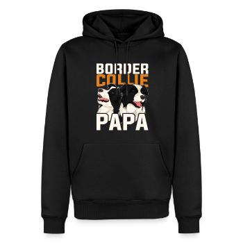 Haustier Hund Papa Vatertag Geschenk Border Collie - Männer Premium Bio Hoodie - Schwarz - Vorne - Nico (187cm)