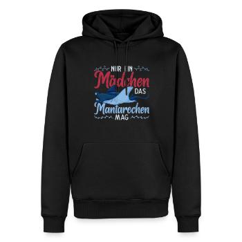 Nur ein Mädchen das Mantarochen mag Mantarochen - Männer Premium Bio Hoodie - Schwarz - Vorne - Nico (187cm)