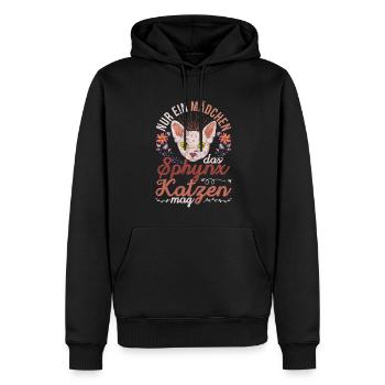 Nur ein Mädchen das Sphynx Katzen mag Sphynx Katze - Männer Premium Bio Hoodie - Schwarz - Vorne - Nico (187cm)