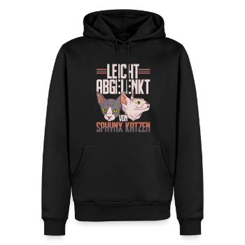 Hauskatze Okkult Katze Geschenk Sphynx Katze - Männer Premium Bio Hoodie - Schwarz - Vorne - Nico (187cm)
