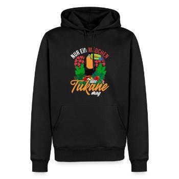 Tropischer Vogel Mädchen Geschenk Exotisches Tukan - Männer Premium Bio Hoodie - Schwarz - Vorne - Nico (187cm)