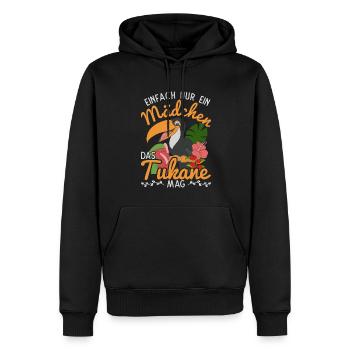 Exotischer Vogel Mädchen Geschenk Tropisches Tukan - Männer Premium Bio Hoodie - Schwarz - Vorne - Nico (187cm)