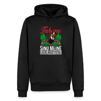Tukane sind meine Lieblingstiere Lustiges Tukan - Männer Premium Bio Hoodie - Schwarz - Vorne - Nico (187cm)