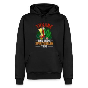 Tukane sind meine spirituellen Tiere Vogel Tukan - Männer Premium Bio Hoodie - Schwarz - Vorne - Nico (187cm)