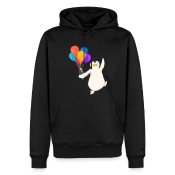 Antarktis Vogel Zoo Tier Geschenk Ballon Pinguin - Männer Premium Bio Hoodie - Schwarz - Vorne - Nico (187cm)
