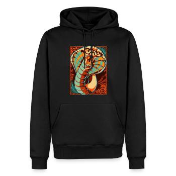 Raubtier Schlange Reptil Geschenk Buntes Schlange - Männer Premium Bio Hoodie - Schwarz - Vorne - Nico (187cm)