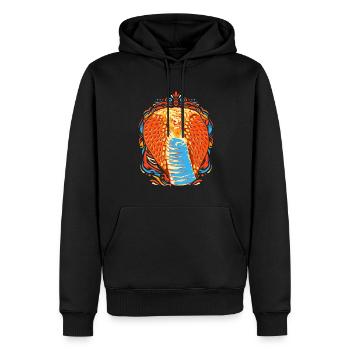 Reptilien Raubtier Buntes Schlangen Geschenk Kobra - Männer Premium Bio Hoodie - Schwarz - Vorne - Nico (187cm)
