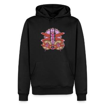 Libellen Liebhaber Insekt Geschenk Mandala Libelle - Männer Premium Bio Hoodie - Schwarz - Vorne - Nico (187cm)