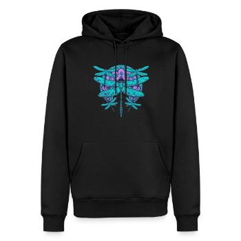 Insekten Liebhaber Geschenk Tier Mandala Libelle - Männer Premium Bio Hoodie - Schwarz - Vorne - Nico (187cm)