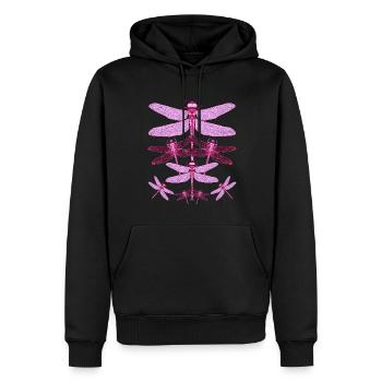 Insect Lover Animal Insect Gift Libellule - Sweat à capuche Premium bio Homme - noir - Devant - Nico (187cm)