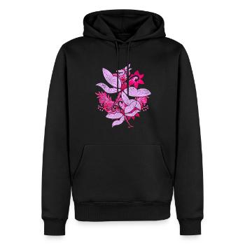 Bunte Blumen Insekt Geschenk Tierliebhaber Libelle - Männer Premium Bio Hoodie - Schwarz - Vorne - Nico (187cm)