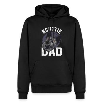 Scottie Papa Vatertag Geschenk Scottish Terrier - Männer Premium Bio Hoodie - Schwarz - Vorne - Nico (187cm)