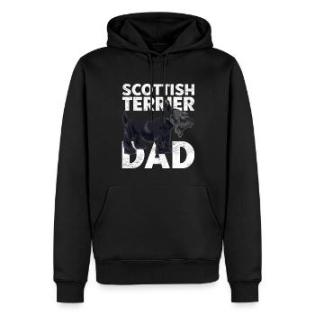Scottish Terrier Papa Vatertag Geschenk Scottie - Männer Premium Bio Hoodie - Schwarz - Vorne - Nico (187cm)
