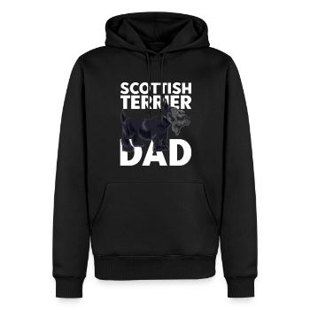 Scottie Papa Hunde Vatertag Scottish Terrier - Männer Premium Bio Hoodie - Schwarz - Vorne - Nico (187cm)