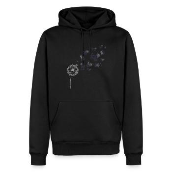 Scottie Dogs Cadeau Pissenlit Scottish Terrier - Sweat à capuche Premium bio Homme - noir - Devant - Nico (187cm)