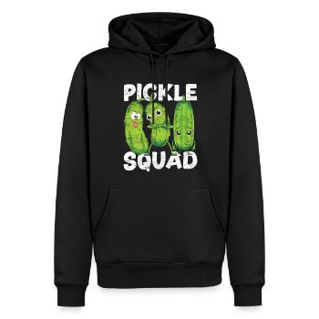 Gurken Squad Essiggurke Geschenk Lustiges Gurke - Männer Premium Bio Hoodie - Schwarz - Vorne - Nico (187cm)