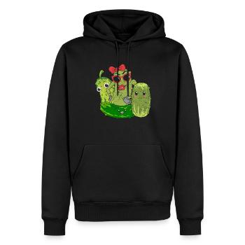 Lunettes de soleil Cornichon Gherk cadeau Concombre - Sweat à capuche Premium bio Homme - noir - Devant - Nico (187cm)