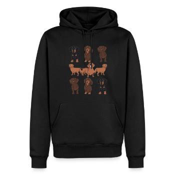 Hunde Hundebesitzer Geschenk Niedliches Dackel - Männer Premium Bio Hoodie - Schwarz - Vorne - Nico (187cm)