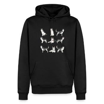 Hundeliebhaber Sibirischer Hund Geschenk Husky - Männer Premium Bio Hoodie - Schwarz - Vorne - Nico (187cm)