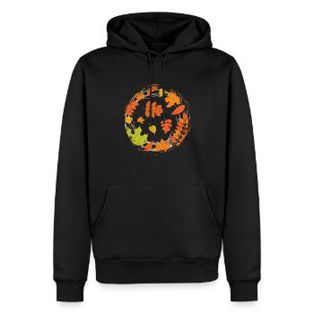 Bunte Laubblätter Wald Laub Geschenk Herbst - Männer Premium Bio Hoodie - Schwarz - Vorne - Nico (187cm)