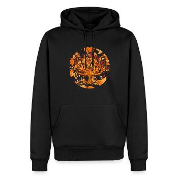 Natur Laub Wald Bunte Laubblätter Geschenk Herbst - Männer Premium Bio Hoodie - Schwarz - Vorne - Nico (187cm)