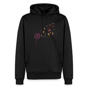 Gruseliges Hexen Hut Geschenk Pusteblume Halloween - Männer Premium Bio Hoodie - Schwarz - Vorne - Nico (187cm)