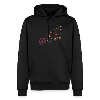 Hexen Hut Geschenk Gruseliges Pusteblume Halloween - Männer Premium Bio Hoodie - Schwarz - Vorne - Nico (187cm)