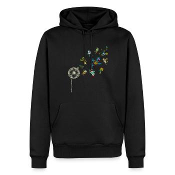 Creepy Zombie Gift Dandelion Halloween - Men’s Premium Organic Hoodie - black - Front - Nico (187cm)