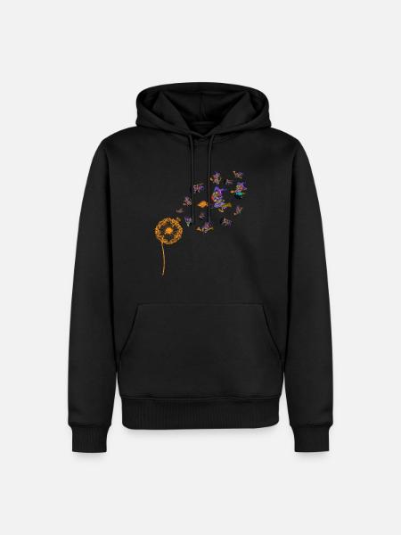 Dandelion Witch Gift Creepy Halloween - Men’s Premium Organic Hoodie - black