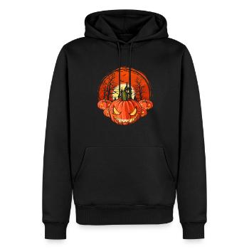 Full Moon Halloween Costume Party Gift Pumpkin - Men’s Premium Organic Hoodie - black - Front - Nico (187cm)