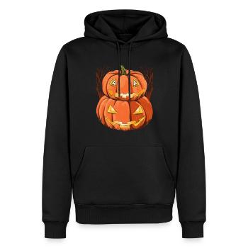 Halloween Kostüm Geschenk Jack O Lantern Kürbis - Männer Premium Bio Hoodie - Schwarz - Vorne - Nico (187cm)