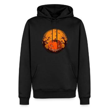 Citrouille cadeau de costume d’Halloween effrayant - Sweat à capuche Premium bio Homme - noir - Devant - Nico (187cm)