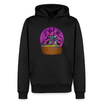 Effrayant Halloween Chapeau de sorcière Cadeau Sorcière - Sweat à capuche Premium bio Homme - noir - Devant - Nico (187cm)