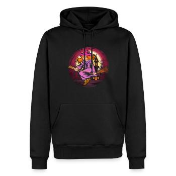Vollmond Halloween Kostüm Geschenk Gruseliges Hexe - Männer Premium Bio Hoodie - Schwarz - Vorne - Nico (187cm)