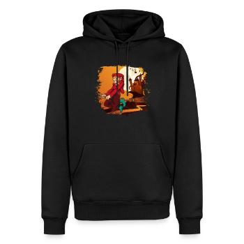 Hexenbesen Halloween Geschenk Gruseliges Hexe - Männer Premium Bio Hoodie - Schwarz - Vorne - Nico (187cm)
