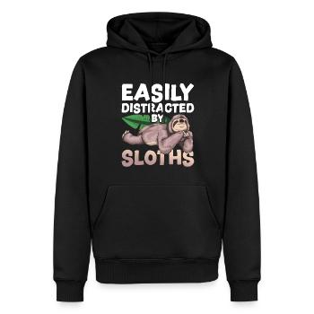 Tropisches Tier Zootier Geschenk Lustiges Faultier - Männer Premium Bio Hoodie - Schwarz - Vorne - Nico (187cm)