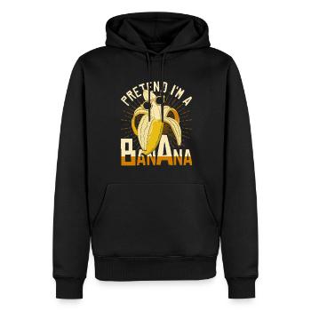 Bananen Kostüm Party Geschenk Lustiges Banane - Männer Premium Bio Hoodie - Schwarz - Vorne - Nico (187cm)