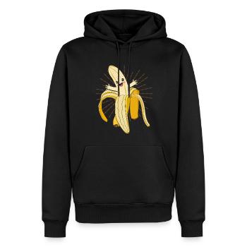 Bananen Liebhaber Frucht Geschenk Süßes Banane - Männer Premium Bio Hoodie - Schwarz - Vorne - Nico (187cm)
