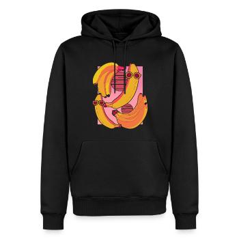 Rétro Lunettes de soleil Fruit Fruit Cadeau Banane - Sweat à capuche Premium bio Homme - noir - Devant - Nico (187cm)