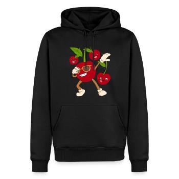 Sonnenbrille Obst Geschenk Cooles Dabbing Kirsch - Männer Premium Bio Hoodie - Schwarz - Vorne - Nico (187cm)