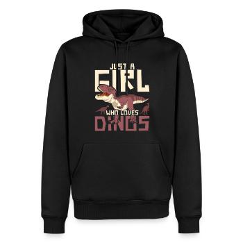 Dinosaurier Liebhaber T Rex Mädchen Geschenk Dino - Männer Premium Bio Hoodie - Schwarz - Vorne - Nico (187cm)