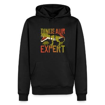 Dino Expert T Rex Drôle de Cadeau Dinosaure - Sweat à capuche Premium bio Homme - noir - Devant - Nico (187cm)