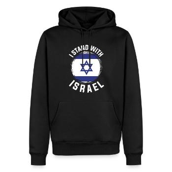 Israelische Flagge Davidstern Geschenk Israel - Männer Premium Bio Hoodie - Schwarz - Vorne - Nico (187cm)